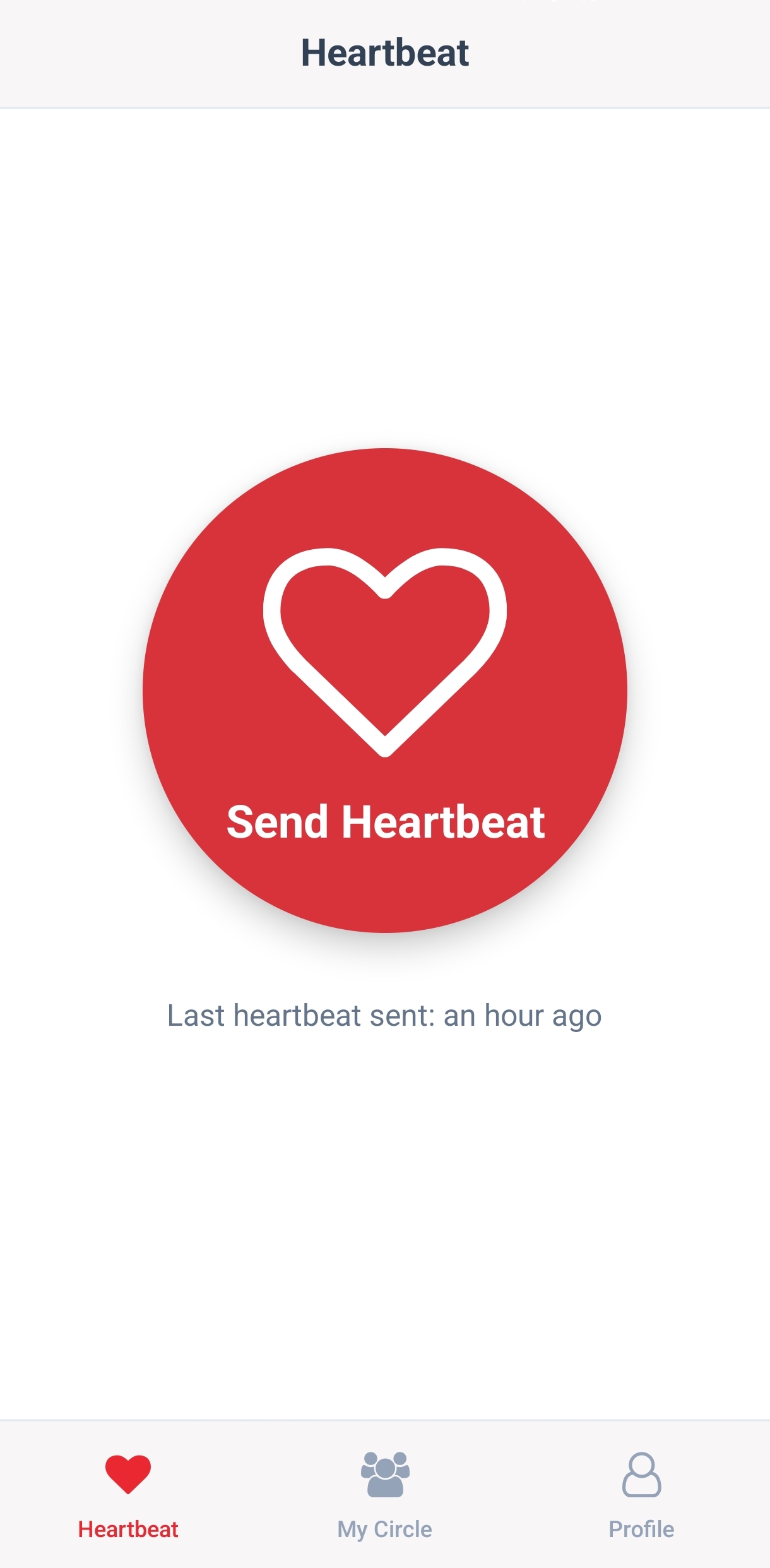 Heartbeat app mobile screen